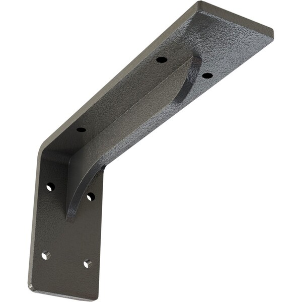 Ekena Millwork Embrey Steel Bracket, Hammered Gray 2"W x 8"D x 4 1/4"H BKTM02X08X04EBHGY - main